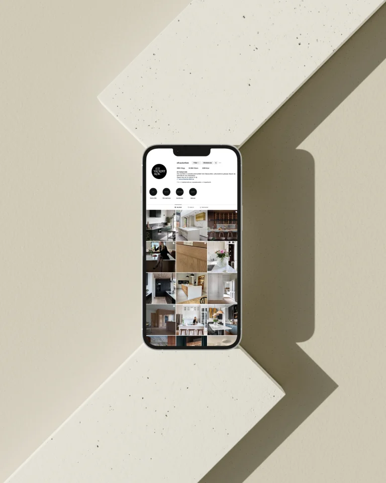 A custom Instagram feed mockup designed for a client, showcasing a consistent visual theme and strong brand identity