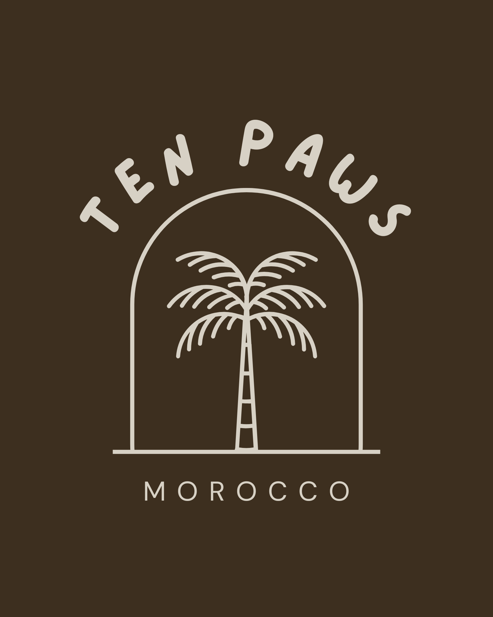 Logo Design for Ten Paws Morocco | Animal Rescue Brand Identity